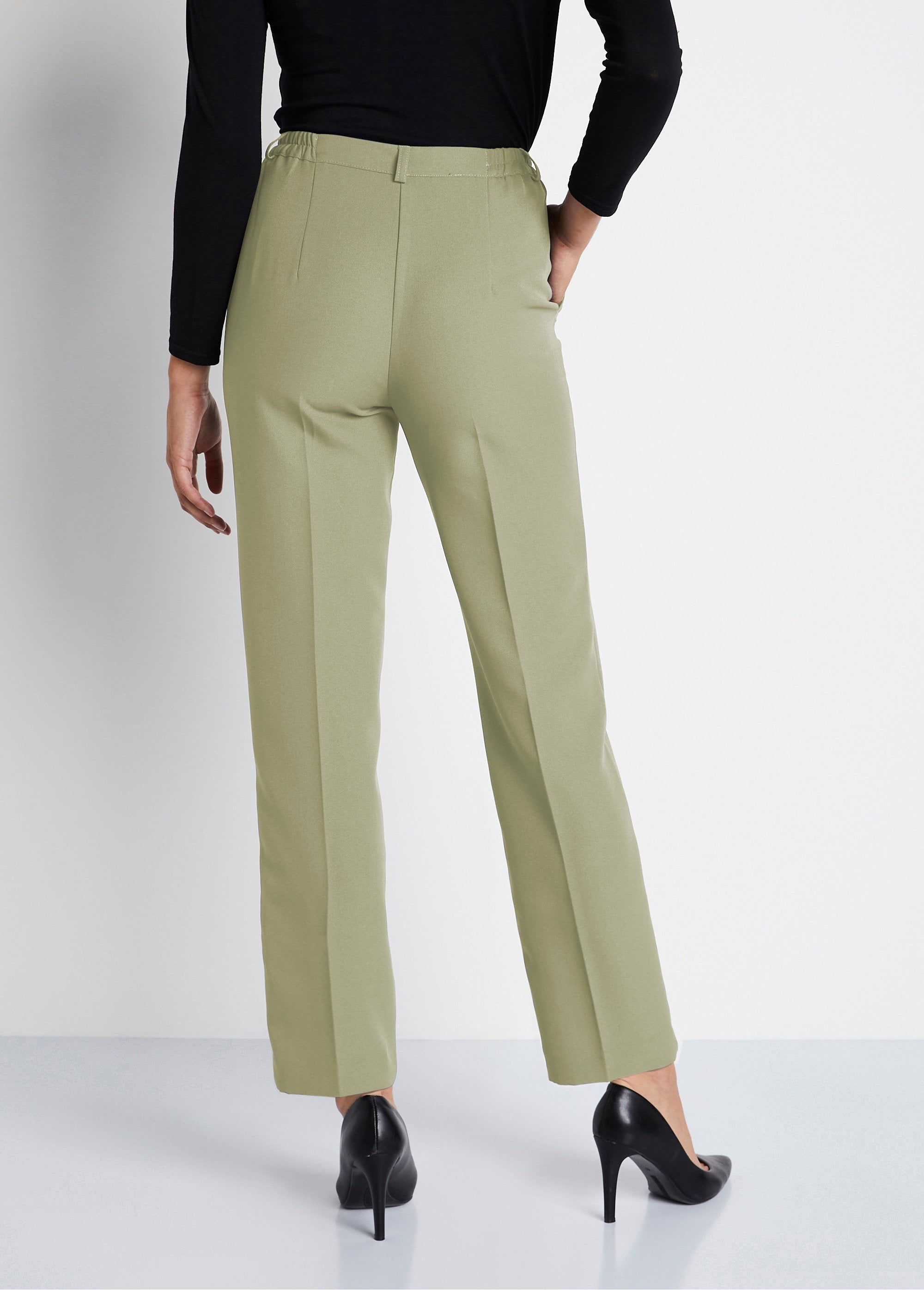 Straight_pants_with_semi-elasticated_waist,_wrinkle-free_fabric_Almond_green_DO1_slim