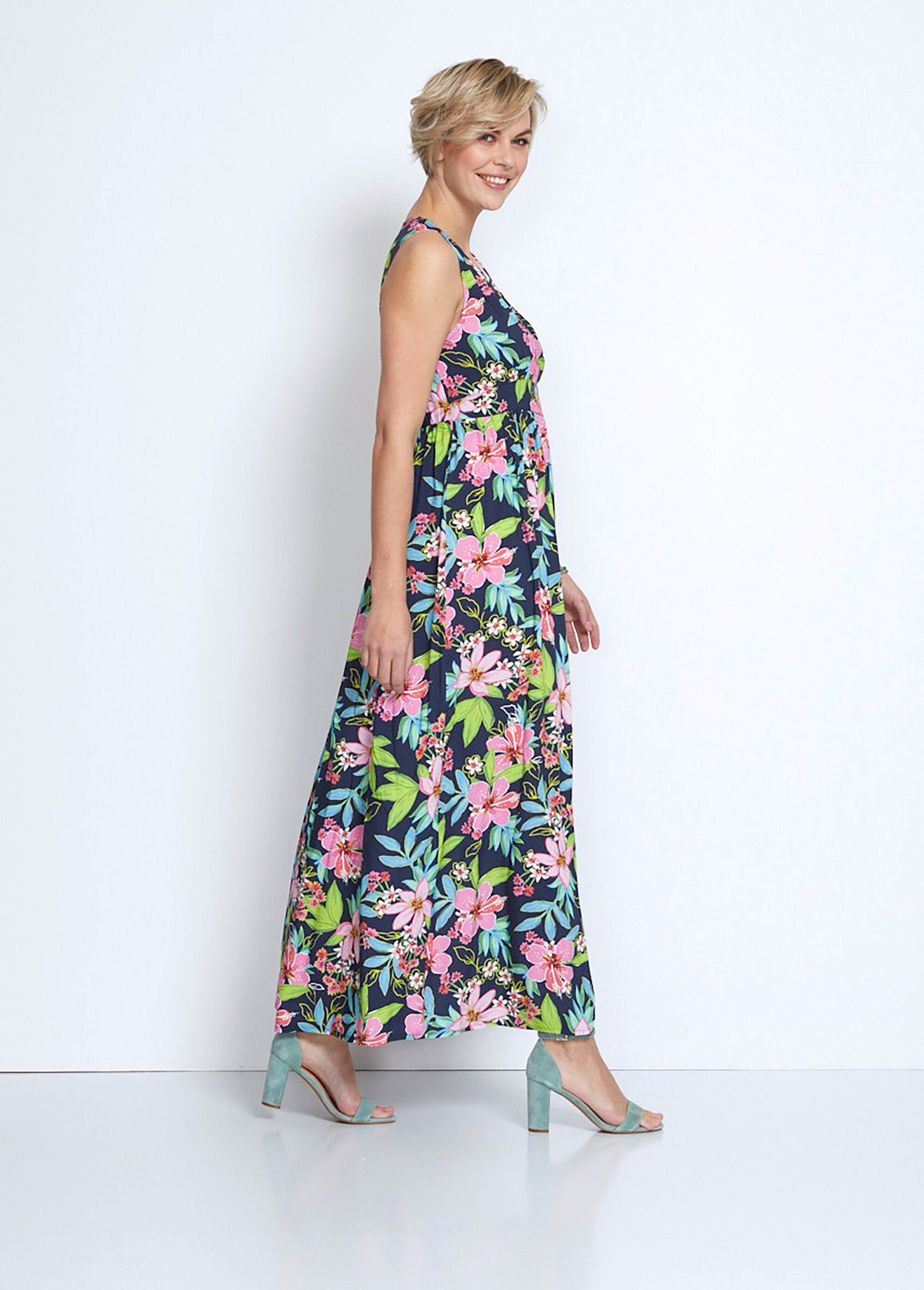 Long_dress_with_wrap_effect_neckline_Navy_and_pink_DR1_slim