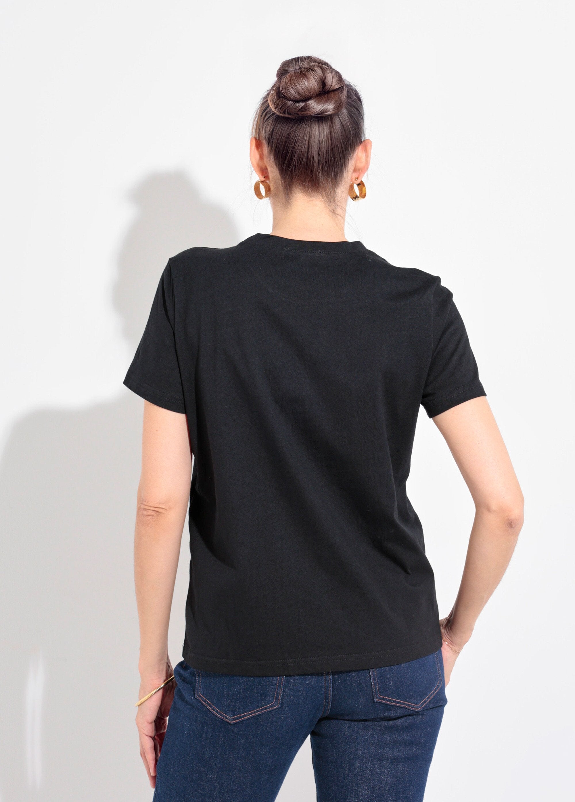 Madame_metallic_embroidery_round_neck_T-shirt_Black_DO1_slim