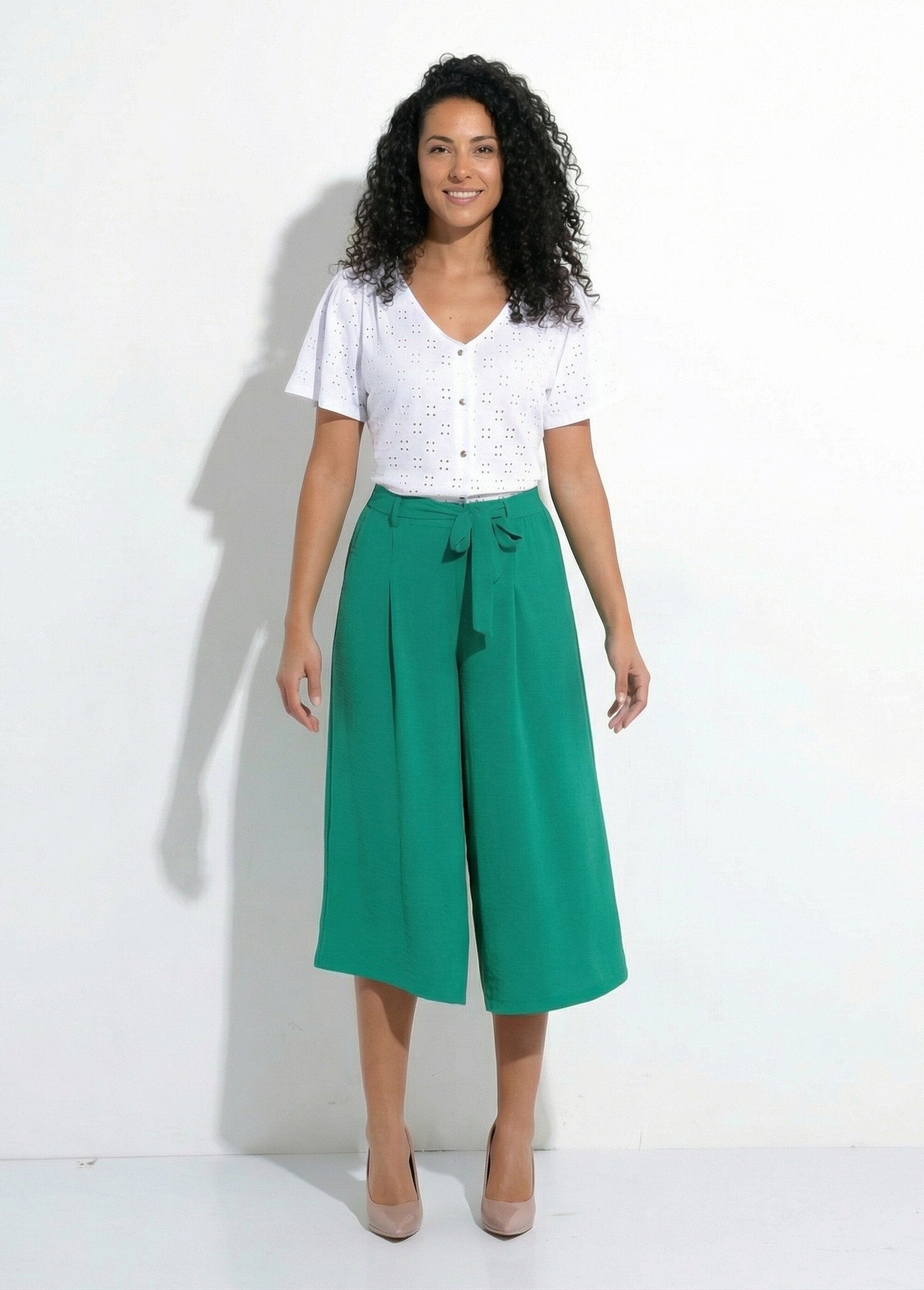 T-shirt_col_V_maille_effet_broderie_Blanc_SF1_slim