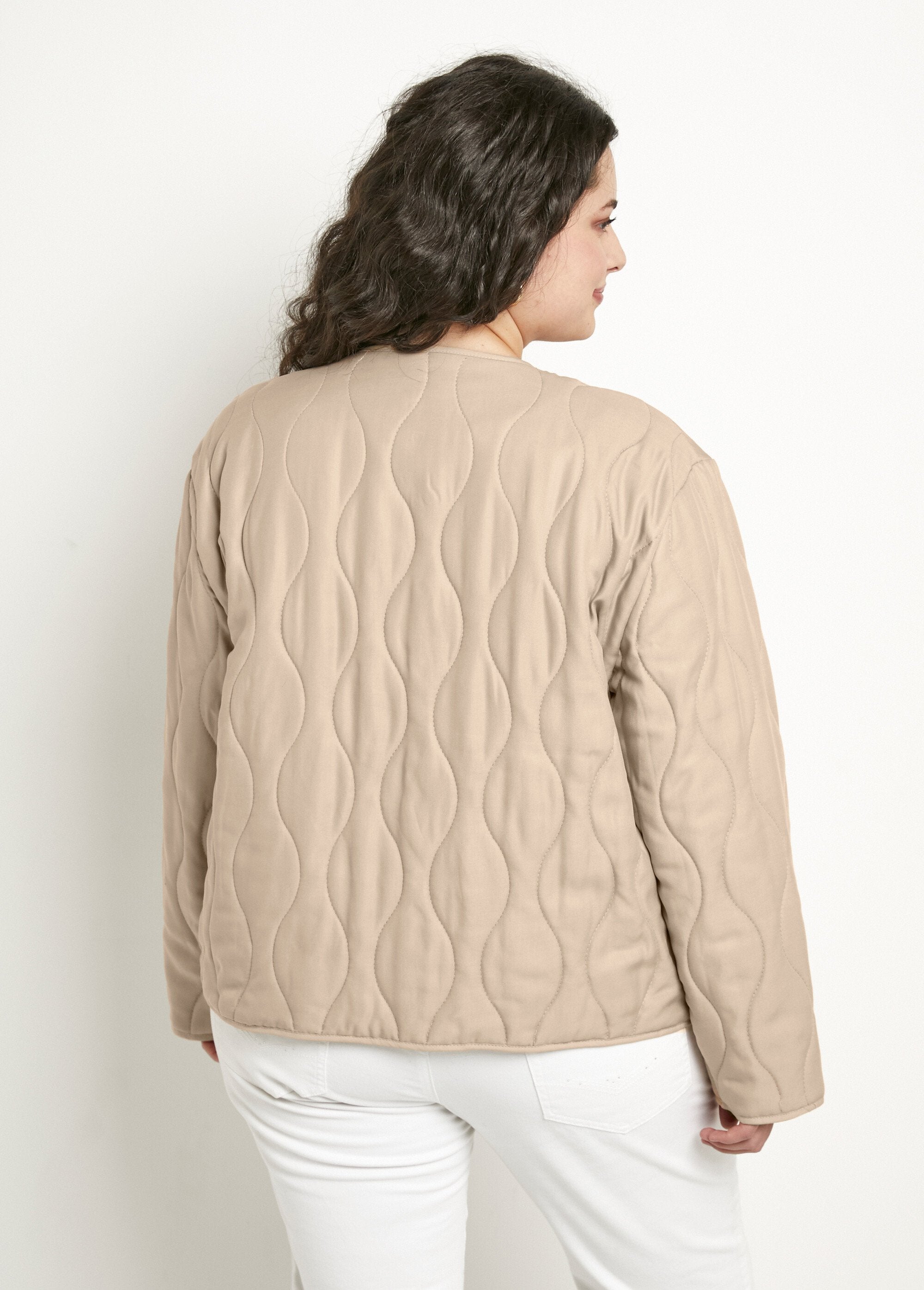 Short_zipped_quilted_plain_jacket_with_round_neck_Beige_DO1_curvy