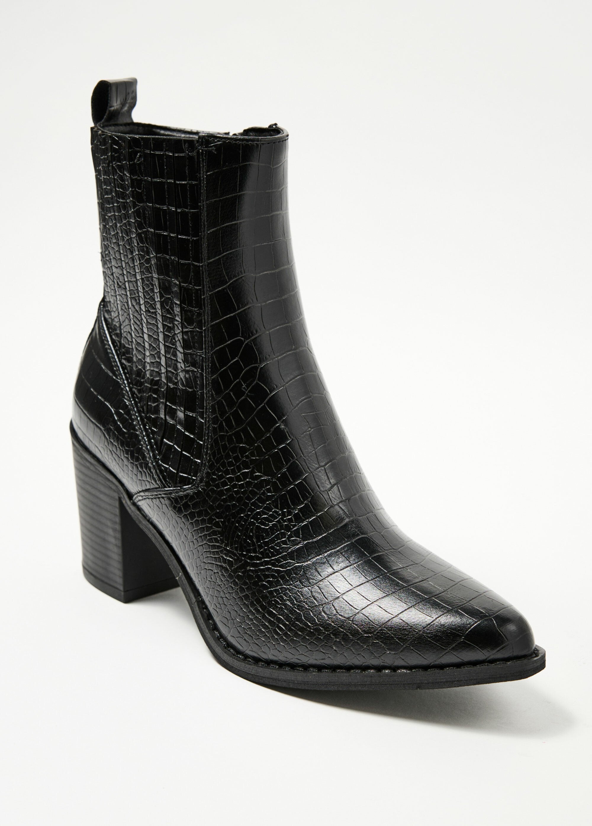 Boots_façon_reptile_à_talon_bout_pointu_Noir_FA1_slim