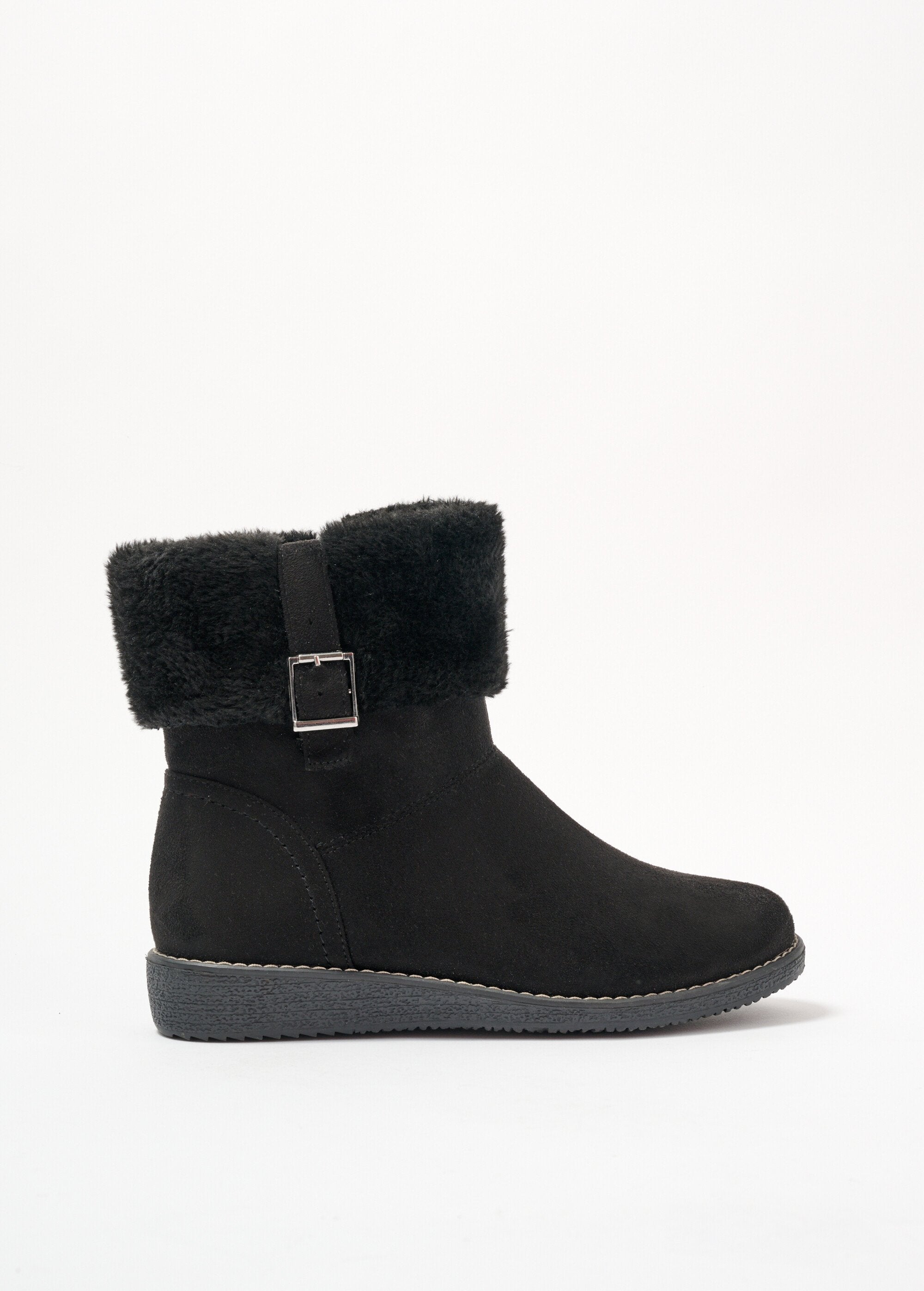 Vegan_faux-fur_cuff_boots_comfort_width_Black_DR1_slim