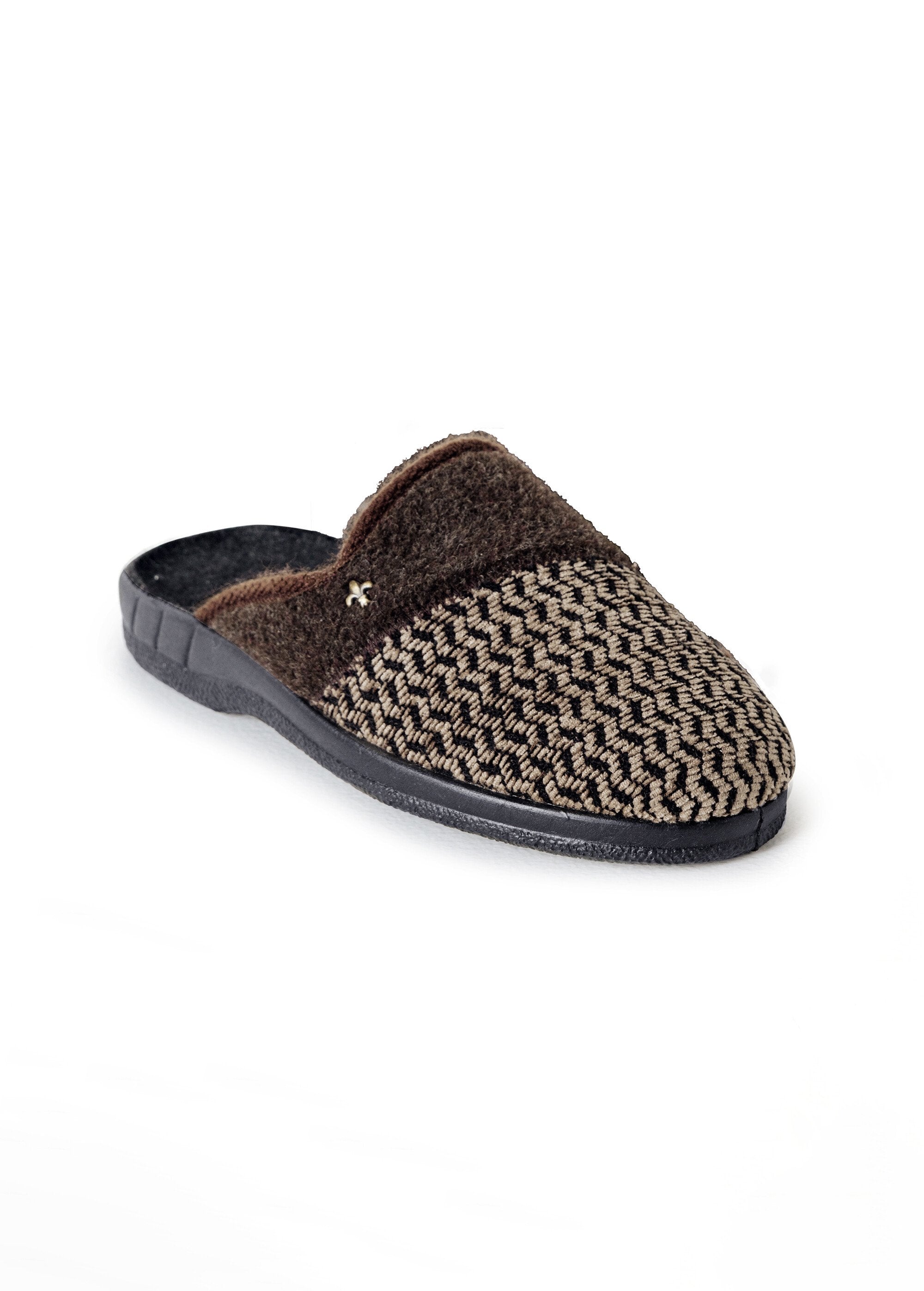 Unisex_comfort-width_mule_slippers_Brown_FA1_slim