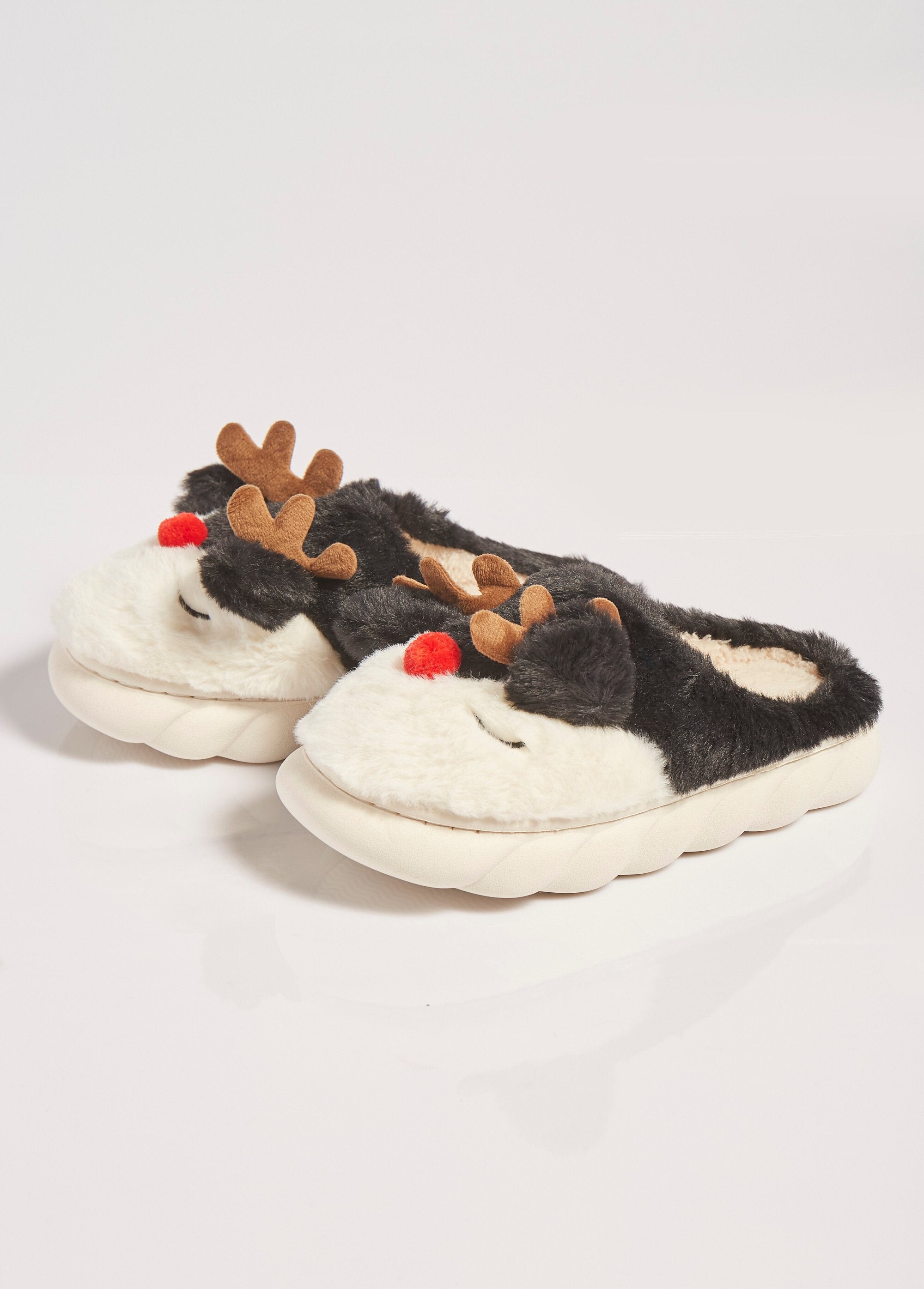 Chaussons_chauds_en_fourrure_thème_Noël_Noir_DE1_slim