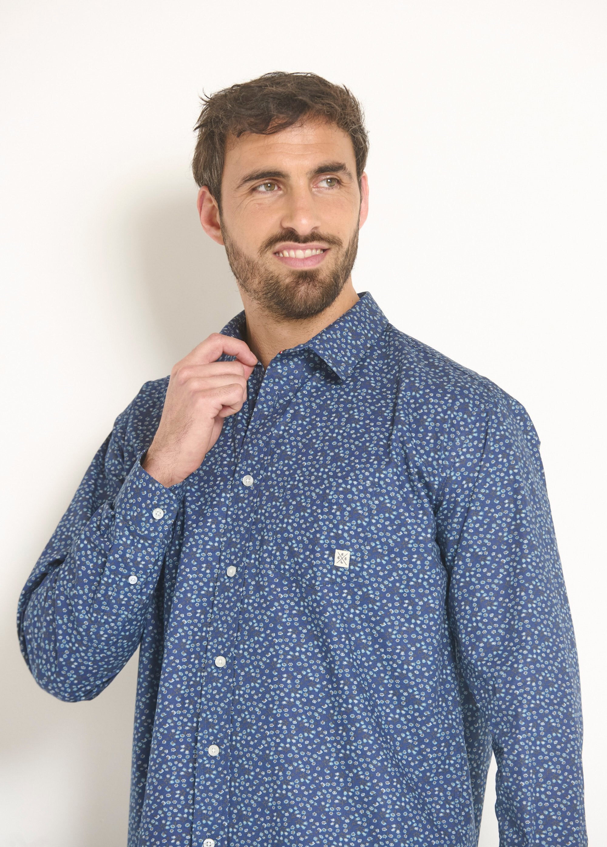 Fancy_printed_cotton_shirt_Marine_DE2_slim