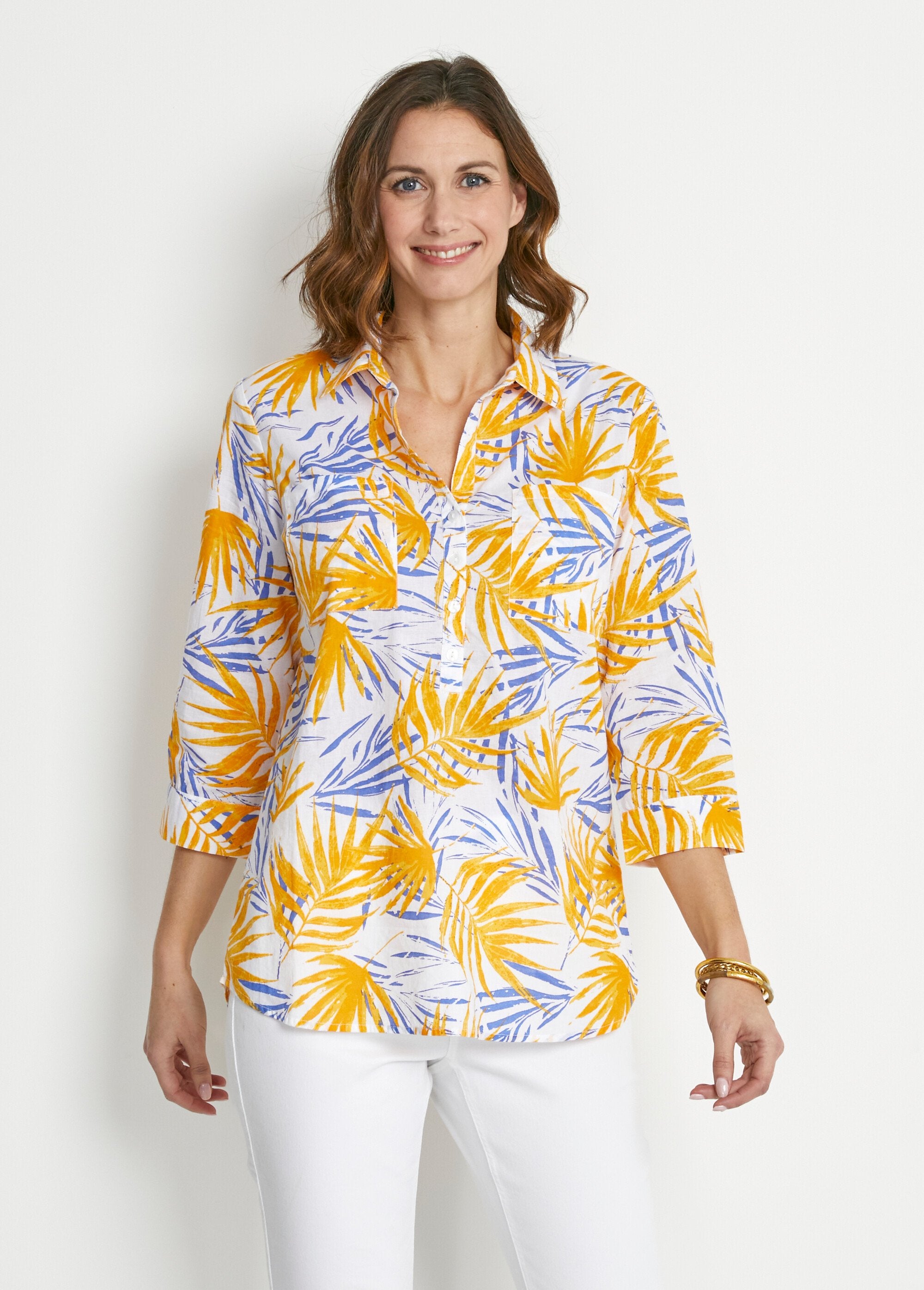 Long_printed_cotton_buttoned_blouse_Yellow_print_FA1_slim