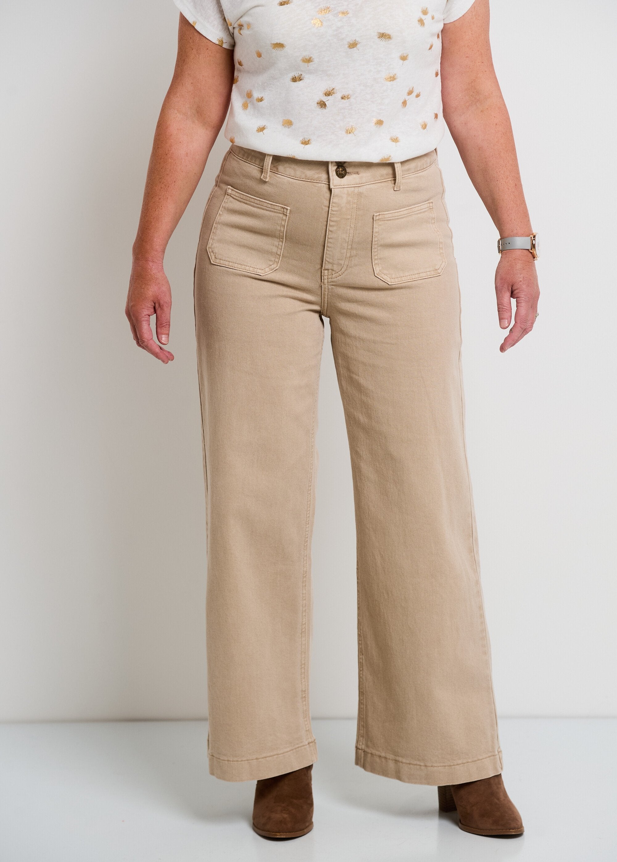 Jean_flare_avec_poches_plaquées_Beige_FA1_slim