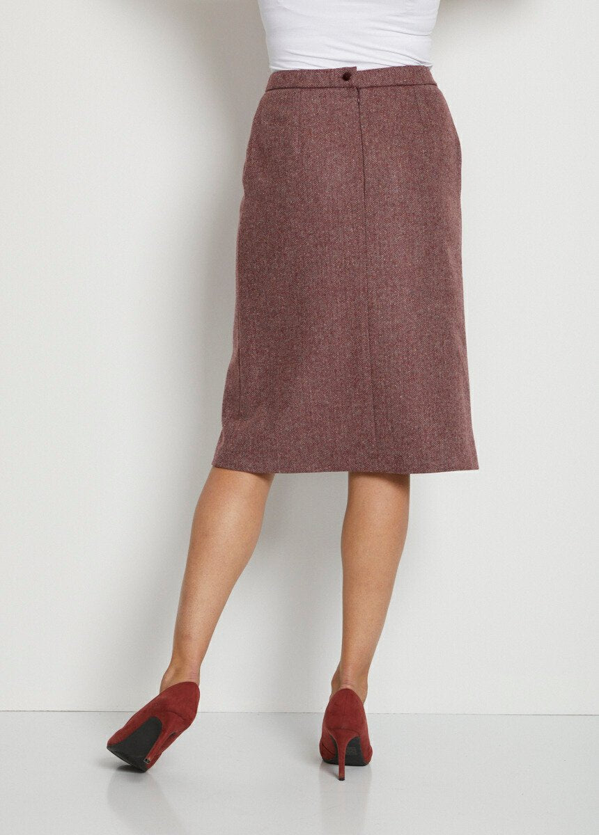 Herringbone_or_heather_skirt_length_65_cm_with_wool_Burgundy_herringbone_DO1_slim