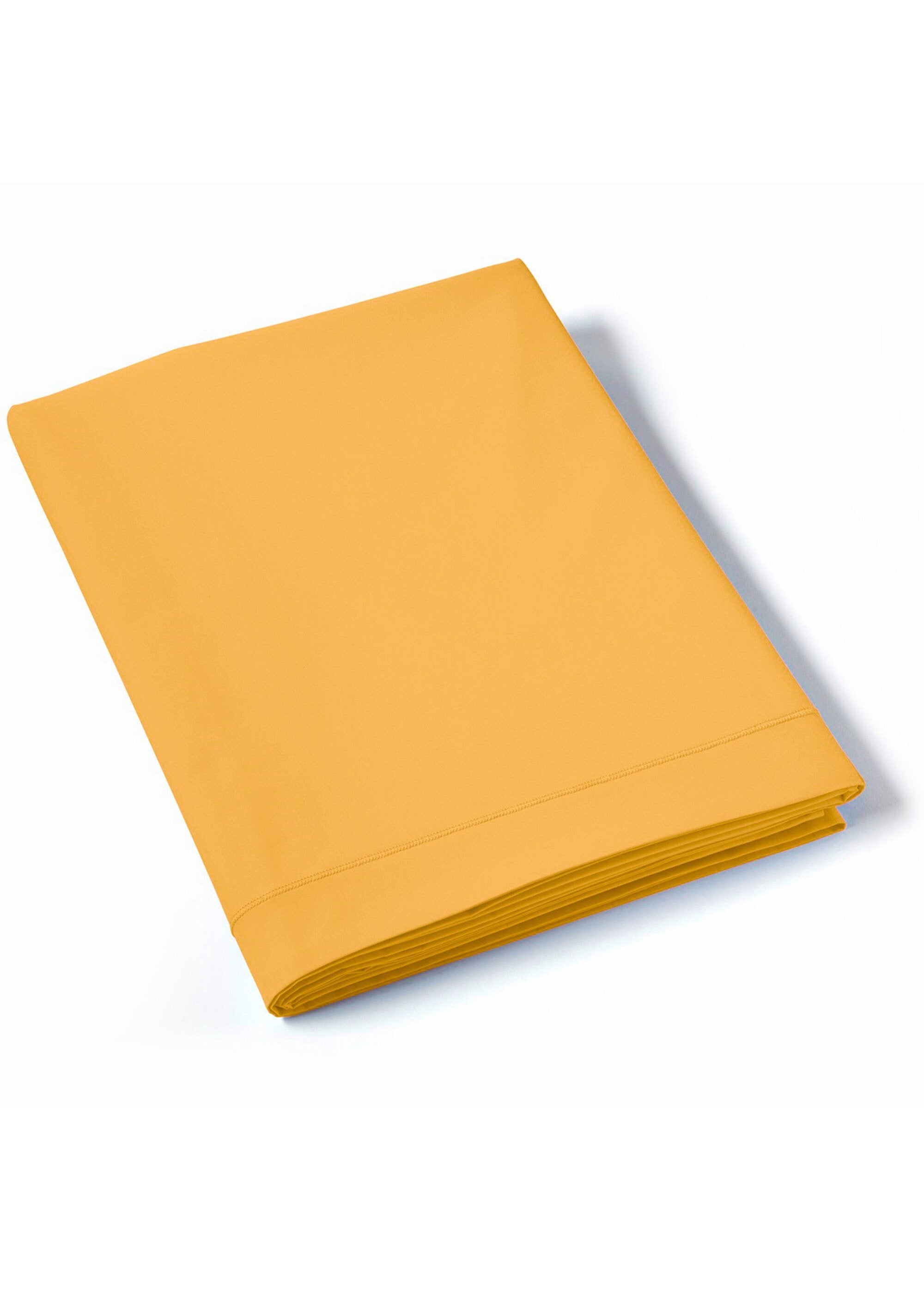 REPOS_plain_cotton_percale_flat_sheet_Ocher_FA1_slim