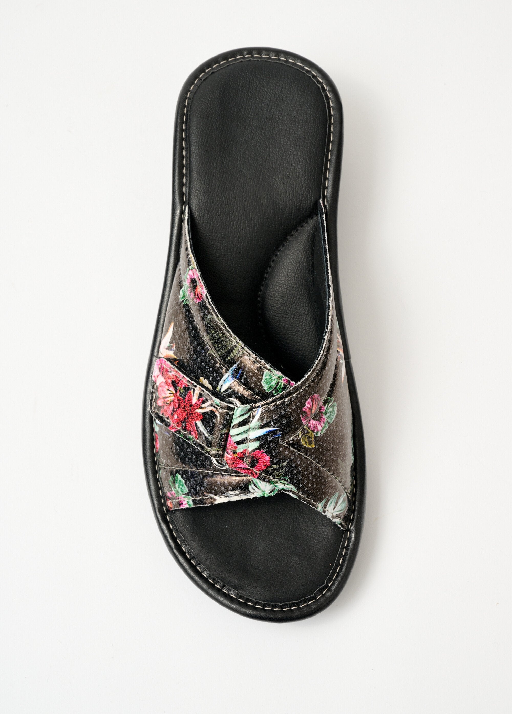 Comfort_width_printed_patent_mules_Black_print_OV1_slim