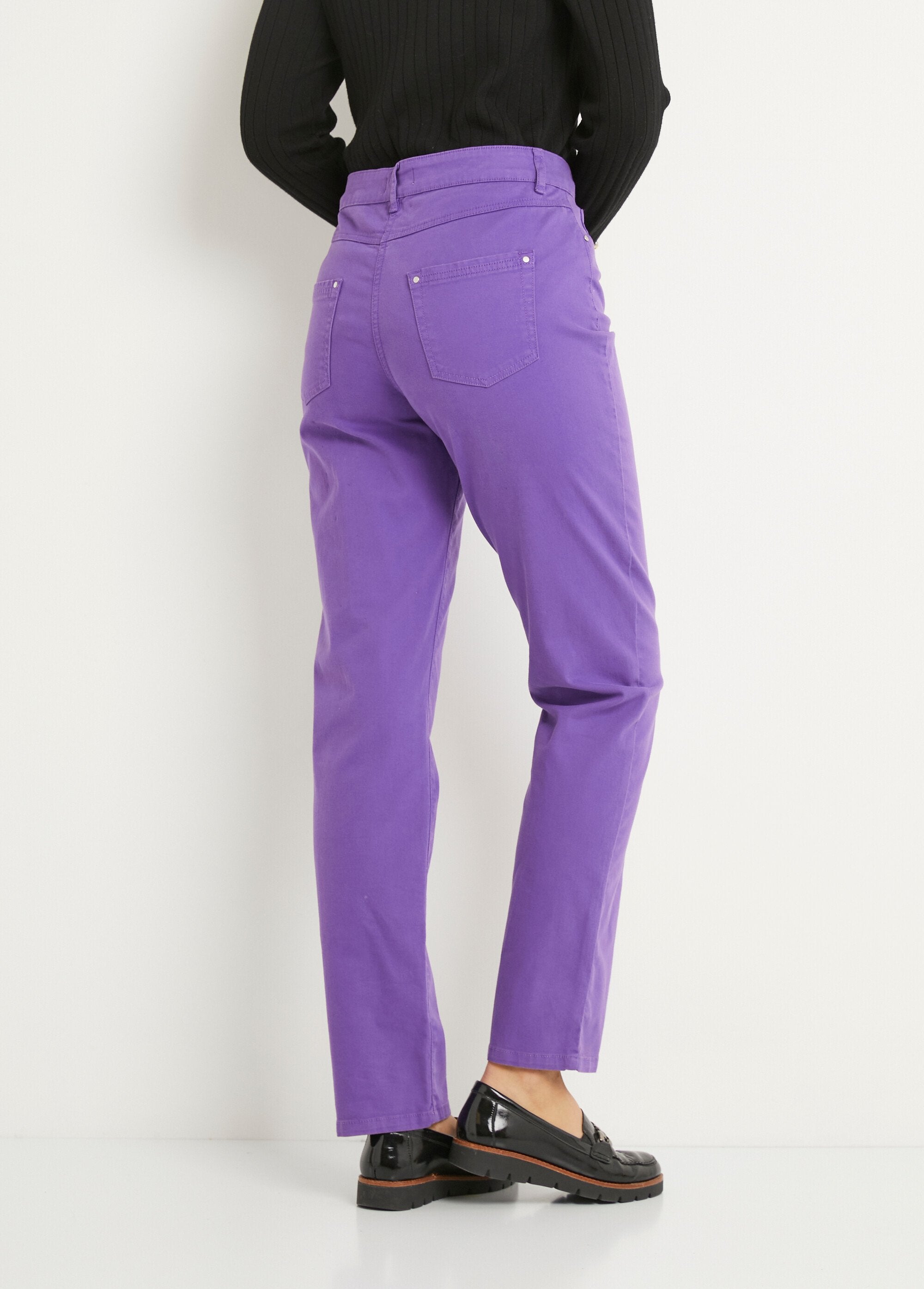 Straight-leg_5-pocket_stretch_cotton_pants_Purple_DO1_slim