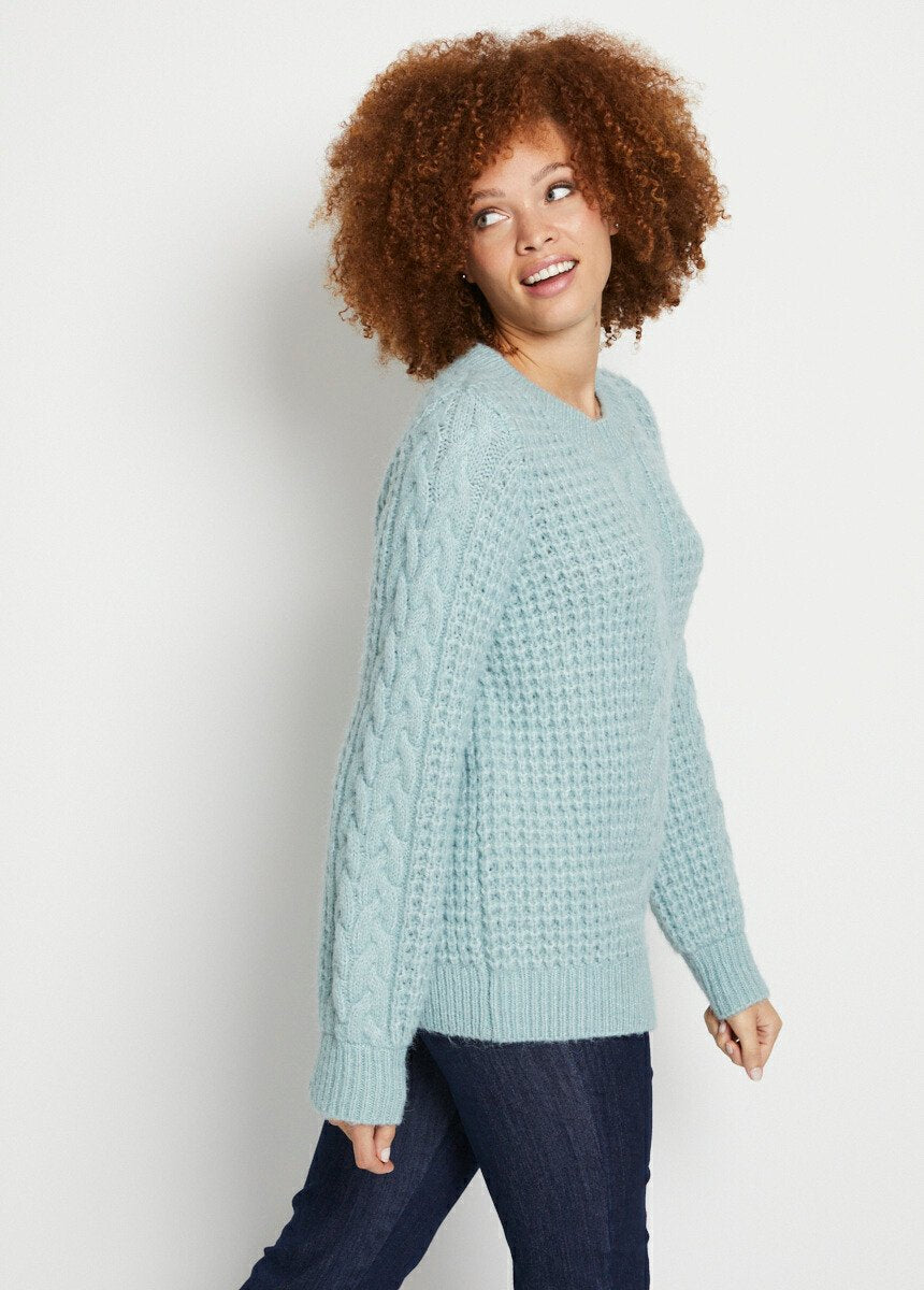 Warm_round_neck_fancy_soft_knit_sweater_Green_DR1_slim