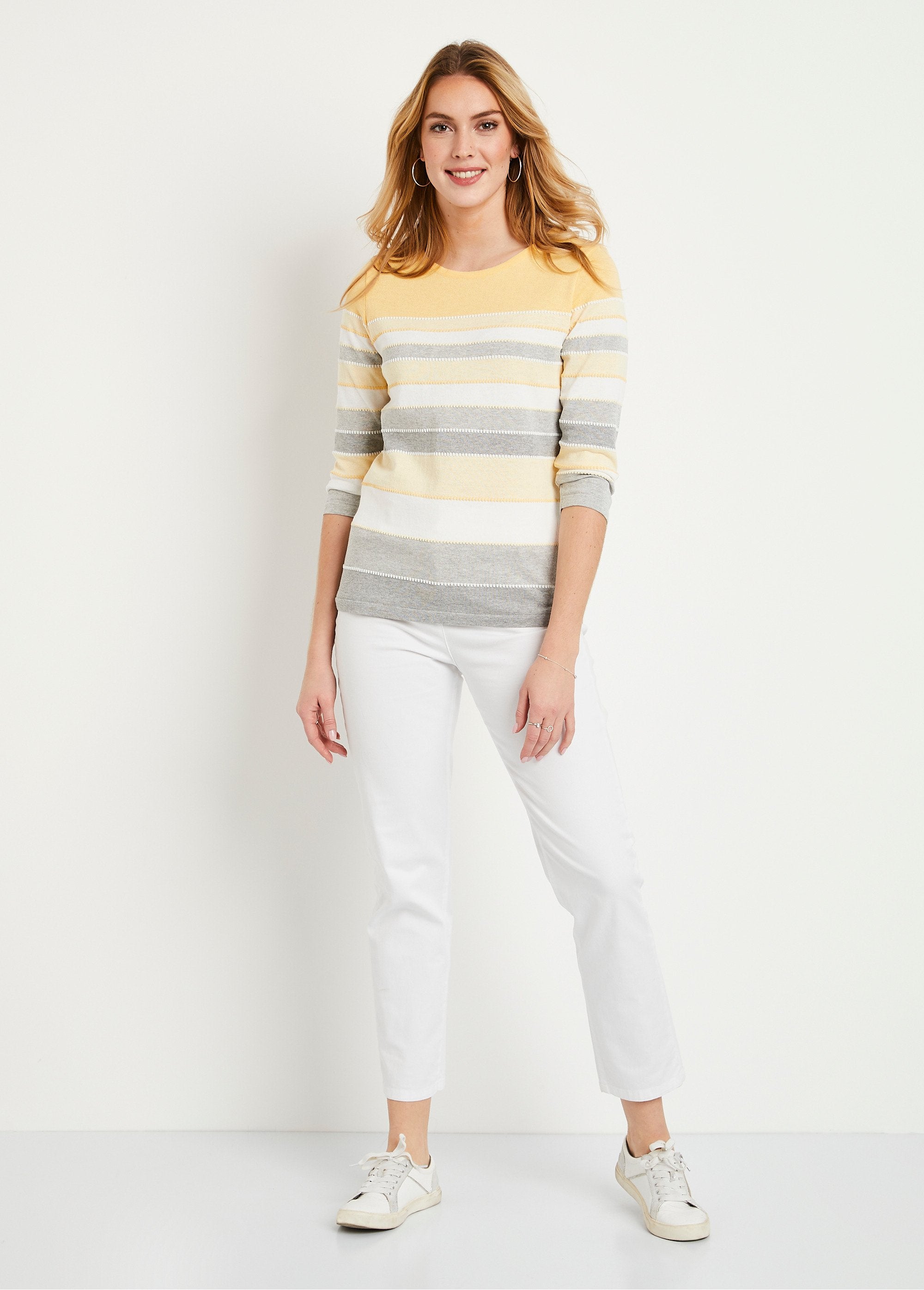 Fancy_jacquard_knit_sweater_Yellow_stripe_SF1_slim