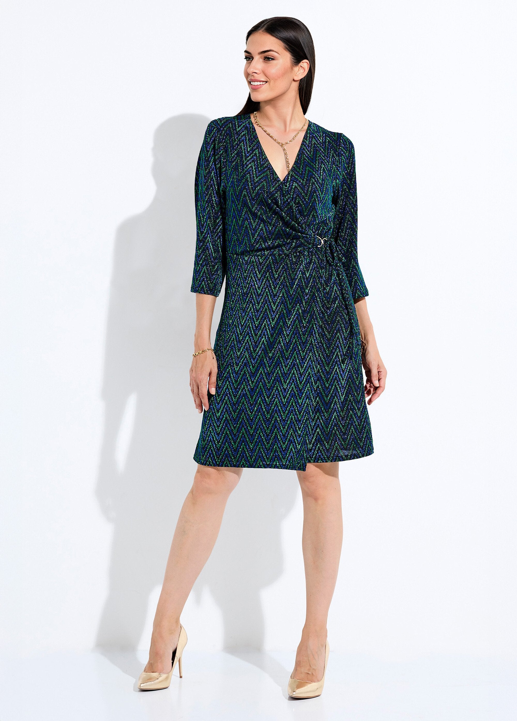 Short_wrap_dress_in_shiny_printed_knit_Blue_and_green_FA1_slim