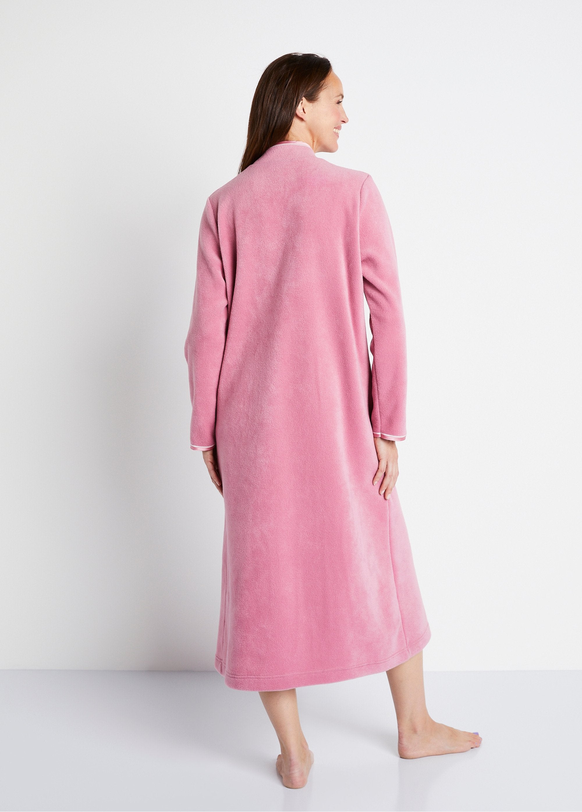 Long_fleece_embroidered_dressing_gown_easy_to_put_on_Old_pink_DO1_slim