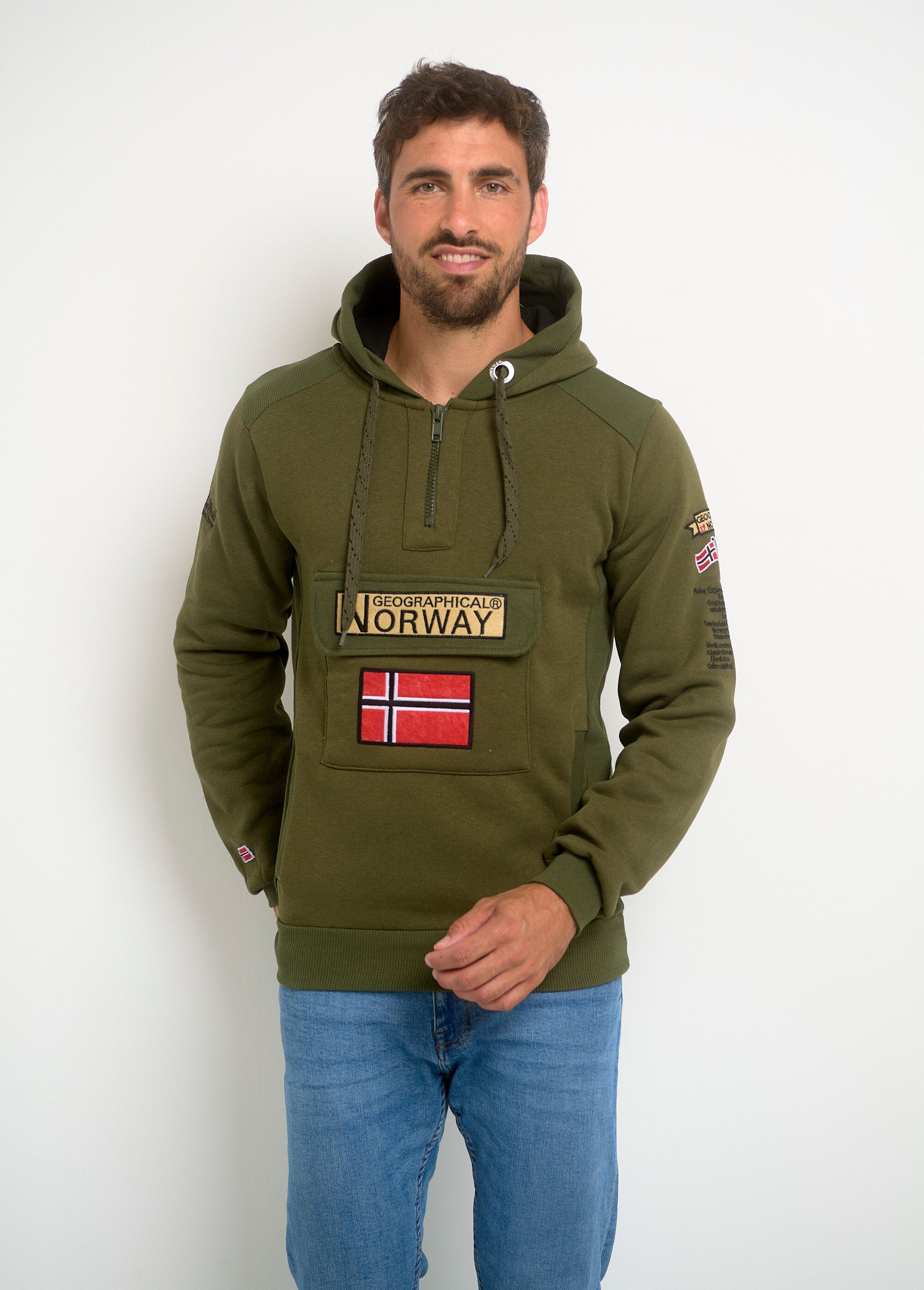 Long_sleeve_half_zip_hoodie_Khaki_FA1_slim