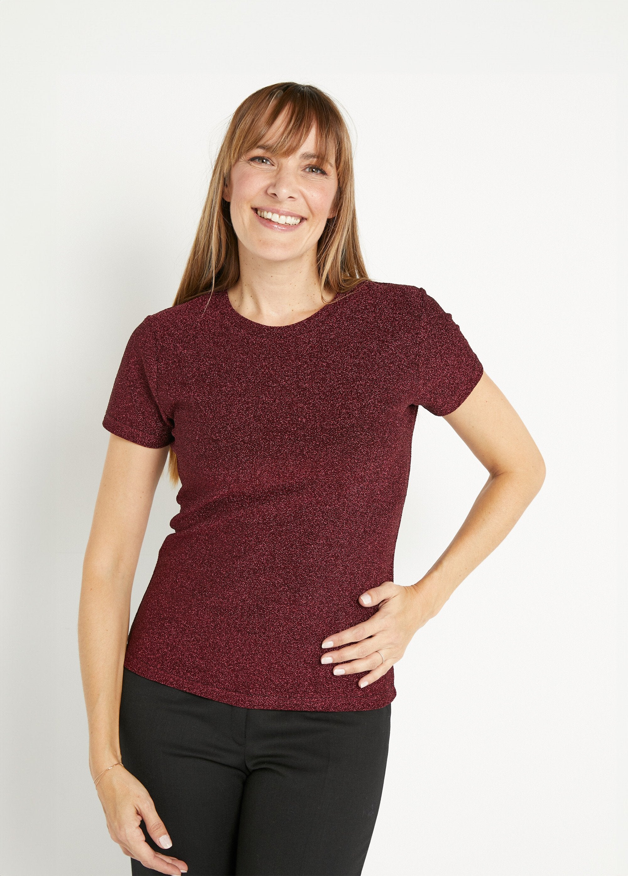 Short-sleeved_sequined_mesh_T-shirt_Bordeaux_FA1_slim