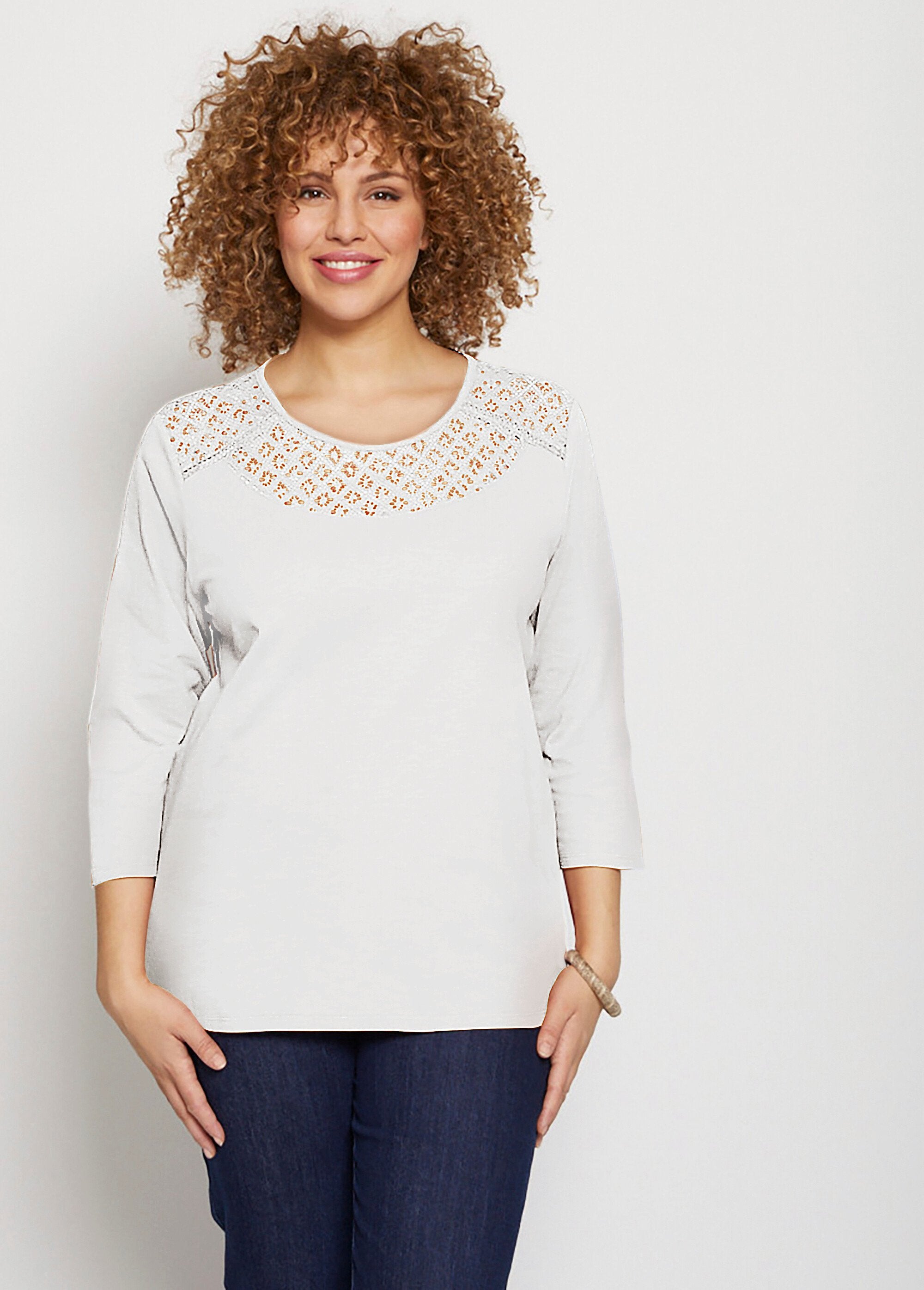 Cotton_and_lace_3/4_sleeve_t-shirt_White_FA1_curvy