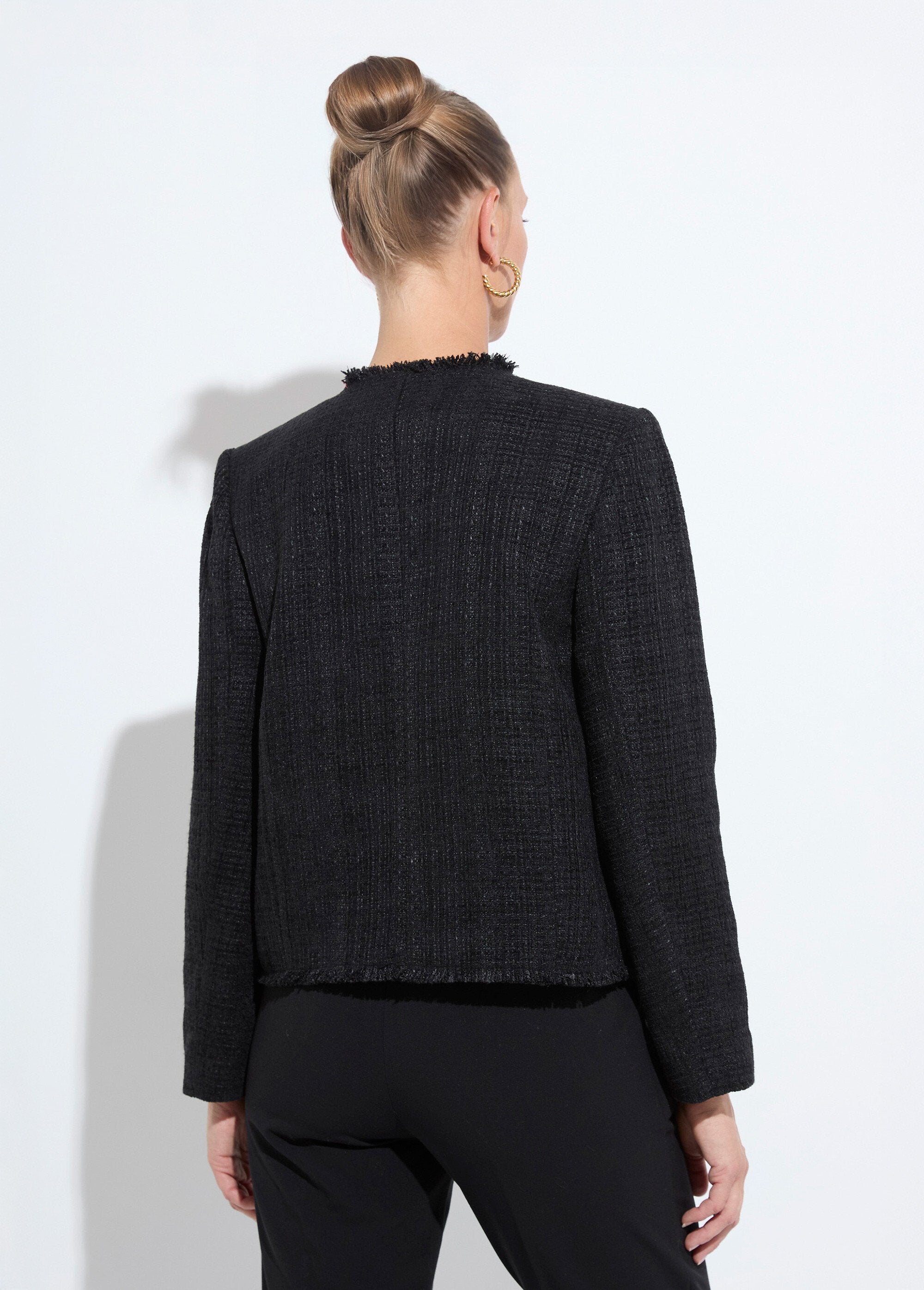 Fringed_button-down_collarless_tweed_jacket_Black_DO1_slim